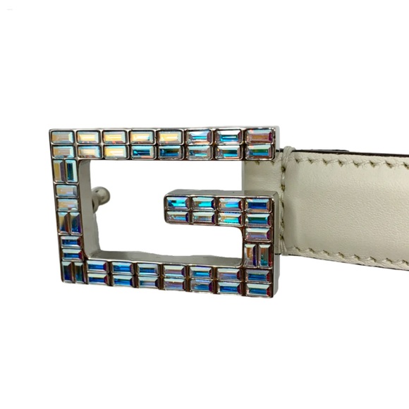 Women’s GUCCI Madelyn Crystal Belt  Size 85 - Picture 2 of 7